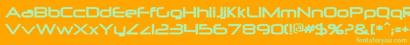 Neuropolitical Font – Green Fonts on Orange Background