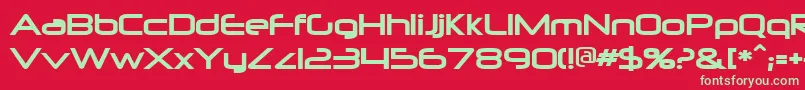 フォントNeuropolitical – 赤い背景に緑の文字