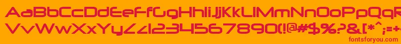 Neuropolitical Font – Red Fonts on Orange Background