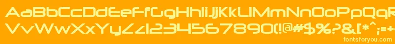 Neuropolitical Font – Yellow Fonts on Orange Background