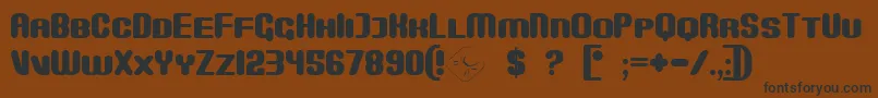 Monster Font – Black Fonts on Brown Background