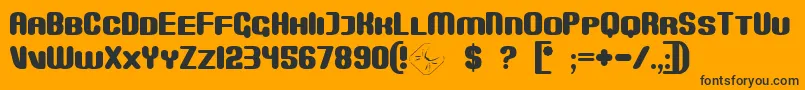 More about Monster Font Monster Font – Black Fonts on Orange Background