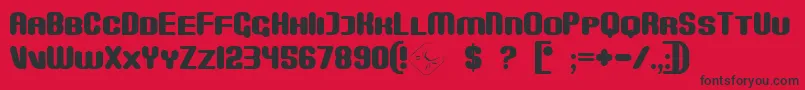 フォントMonster – 赤い背景に黒い文字