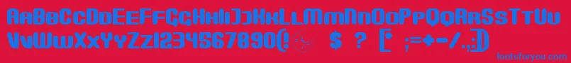 More about Monster Font Monster Font – Blue Fonts on Red Background
