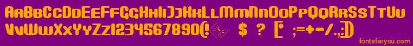 Monster Font – Orange Fonts on Purple Background