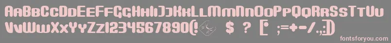 Monster-Schriftart – Rosa Schriften auf grauem Hintergrund