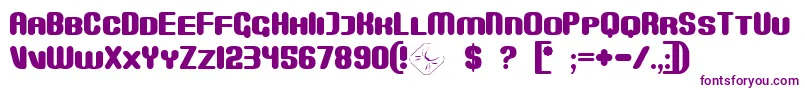 Monster-fontti – violetit fontit valkoisella taustalla