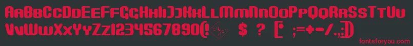 Monster Font – Red Fonts on Black Background