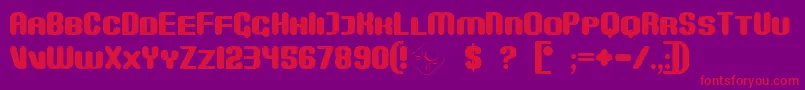 Monster Font – Red Fonts on Purple Background