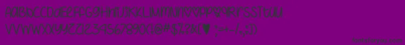 IHeartYouAlwaysOtf Font – Black Fonts on Purple Background