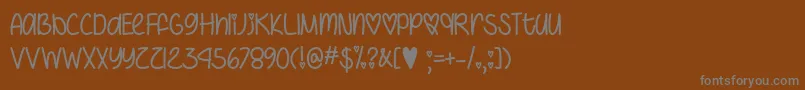 Подробнее о шрифте IHeartYouAlwaysOtf Шрифт IHeartYouAlwaysOtf – серые шрифты на коричневом фоне