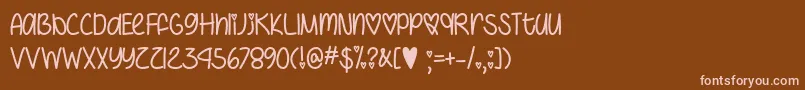 IHeartYouAlwaysOtf Font – Pink Fonts on Brown Background