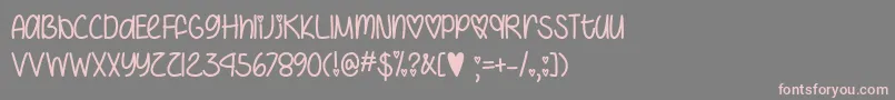 IHeartYouAlwaysOtf Font – Pink Fonts on Gray Background