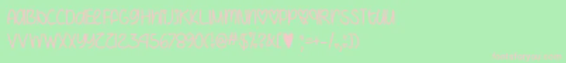 IHeartYouAlwaysOtf-Schriftart – Rosa Schriften auf grünem Hintergrund
