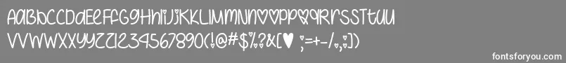 IHeartYouAlwaysOtf Font – White Fonts on Gray Background