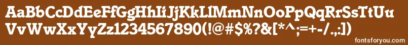 フォントIstriaPosterBold – 茶色の背景に白い文字