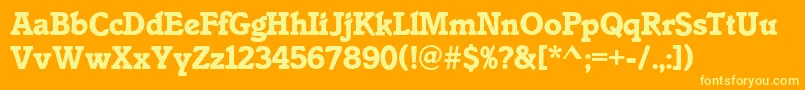 IstriaPosterBold Font – Yellow Fonts on Orange Background