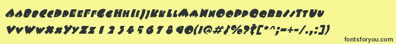 FatsoItalic Font – Black Fonts on Yellow Background