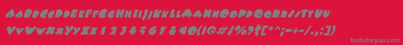 FatsoItalic Font – Gray Fonts on Red Background