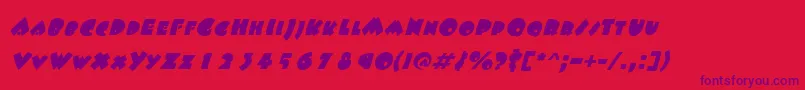 Шрифт FatsoItalic – фиолетовые шрифты на красном фоне