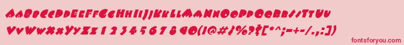 FatsoItalic Font – Red Fonts on Pink Background