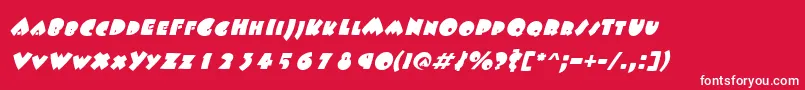 FatsoItalic Font – White Fonts on Red Background