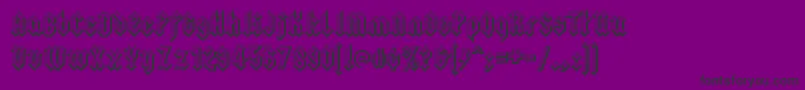 SquealerembossedRegular-Schriftart – Schwarze Schriften auf violettem Hintergrund