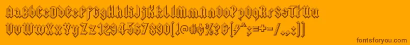 SquealerembossedRegular Font – Brown Fonts on Orange Background