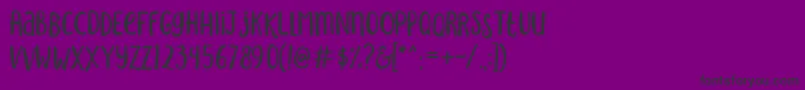 SakraRegular Font – Black Fonts on Purple Background