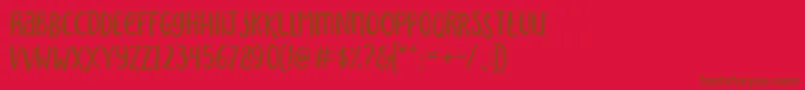 SakraRegularフォントについての詳細 フォントSakraRegular – 赤い背景に茶色の文字