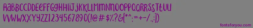 SakraRegular-Schriftart – Violette Schriften auf grauem Hintergrund
