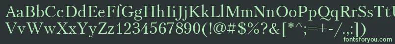Czcionka PetersburgCyrillic – zielone czcionki na czarnym tle