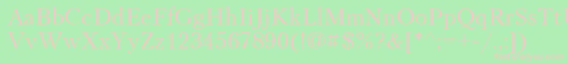 PetersburgCyrillic Font – Pink Fonts on Green Background