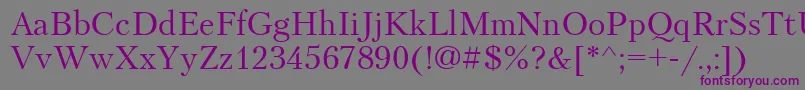 Шрифт PetersburgCyrillic – фиолетовые шрифты на сером фоне