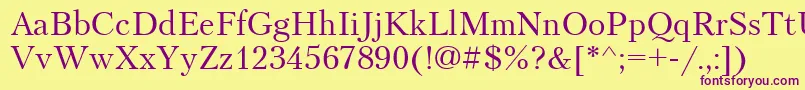 PetersburgCyrillic Font – Purple Fonts on Yellow Background