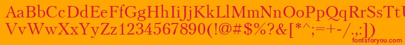 PetersburgCyrillic Font – Red Fonts on Orange Background