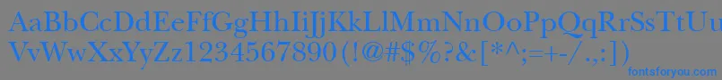 ItcNewBaskervilleLtRoman Font – Blue Fonts on Gray Background