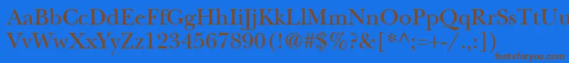 ItcNewBaskervilleLtRoman Font – Brown Fonts on Blue Background
