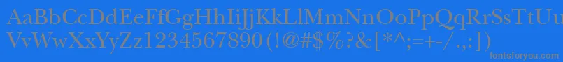 ItcNewBaskervilleLtRoman Font – Gray Fonts on Blue Background