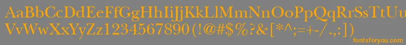ItcNewBaskervilleLtRoman Font – Orange Fonts on Gray Background