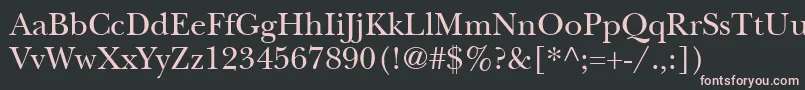 フォントItcNewBaskervilleLtRoman – 黒い背景にピンクのフォント