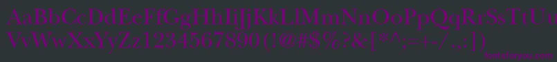 ItcNewBaskervilleLtRoman Font – Purple Fonts on Black Background