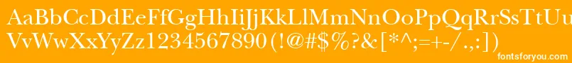 ItcNewBaskervilleLtRoman Font – White Fonts on Orange Background