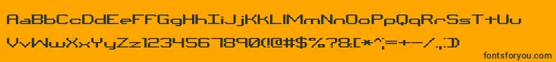 BinaryXChrBrk Font – Black Fonts on Orange Background