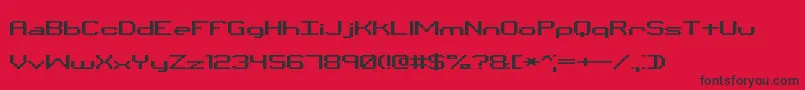 BinaryXChrBrk Font – Black Fonts on Red Background