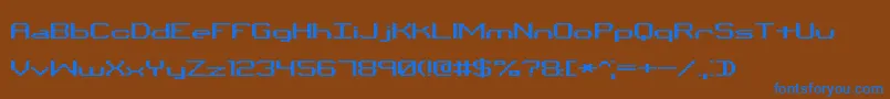 BinaryXChrBrk Font – Blue Fonts on Brown Background