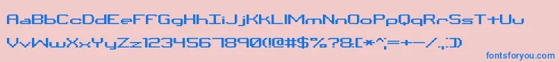 BinaryXChrBrk Font – Blue Fonts on Pink Background