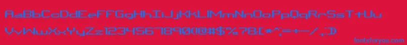 BinaryXChrBrk Font – Blue Fonts on Red Background