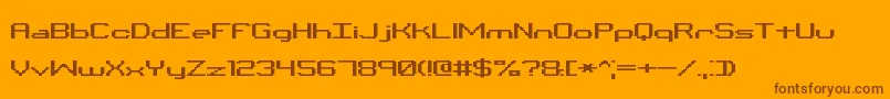 BinaryXChrBrk Font – Brown Fonts on Orange Background