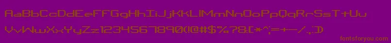 BinaryXChrBrk Font – Brown Fonts on Purple Background